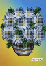 Bouquet Of Daisies Kit Bead Embroidery DIY Beaded Needlepoint Stitching a6-d-080