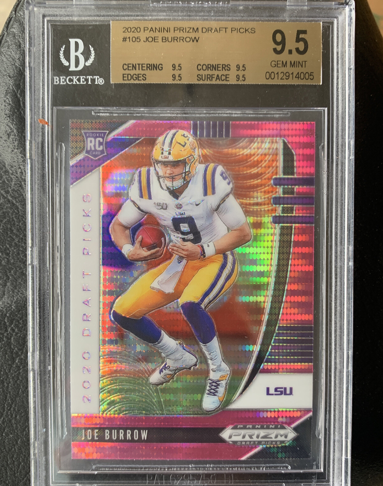 2020 Panini Prizm DP Joe Burrow Pink Pulsar BGS 9.5 Gem Mint # 105 RC Rookie
