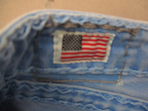 True Religion Size 26 Girls Blue Cotton Blend Zip Fly Pocket Straight Jeans 381 - Picture 7 of 13