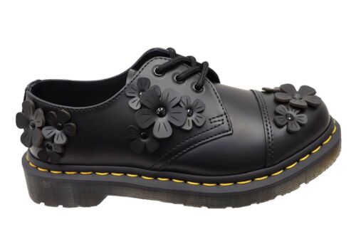 Dr Martens 1461 Flower 3 Eye Comfortable Leather Lace Up Shoes - Zdjęcie 1 z 8