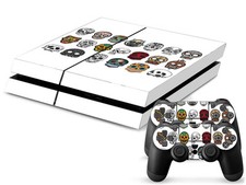 Sony PS4 PLAYSTATION 4 Skin Design Sticker Protector Set - Skull Collection