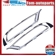 Bumper Trim Set For 2015-2022 Chrysler 300 Front Outer Center Applique Chrome
