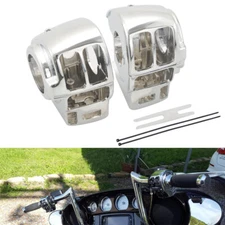 Chrome Switch Housing Cover Kit For Harley Touring Electra Glide FLTR 1996-2013