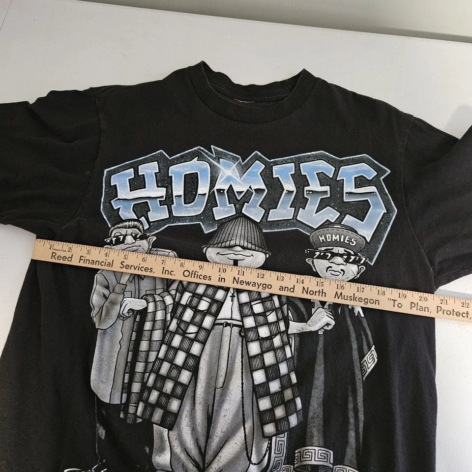 Camiseta negra Homies Signature talla grande DGA para adultos 100 % algodón D Gonzales Foto 4 de 4