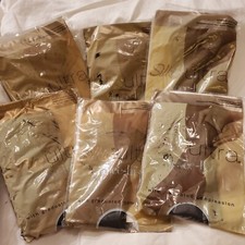 6 pr Silkies ultra knee-hi's graduated compression beige/honey black regular