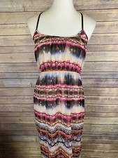 Top Shop Womens 4 Maxi Dress Hi Lo Lined Tie Dyed Ombre Strappy Back Boho