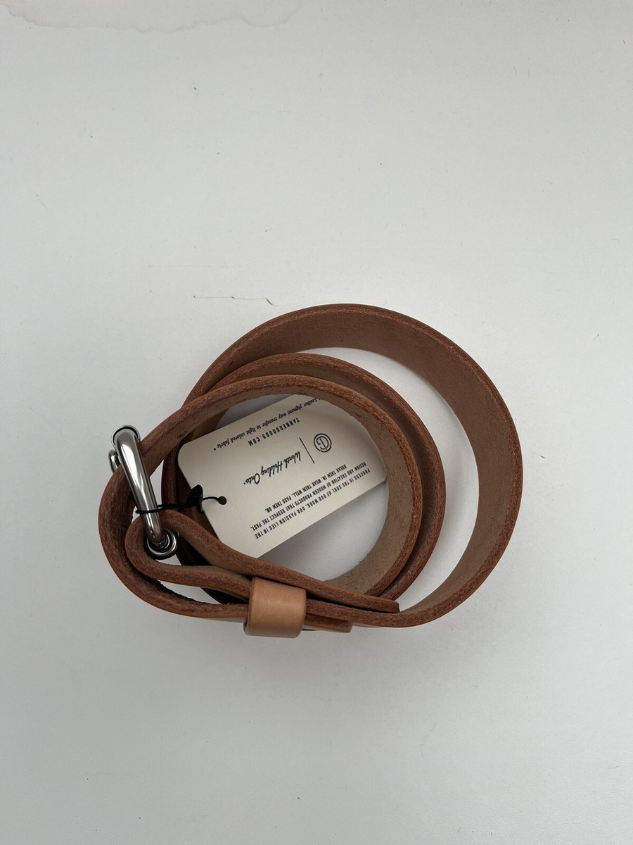 Cintura In Pelle Tanner Goods Taglia 36 Con Fibbia In Rame - Fatta Negli USA