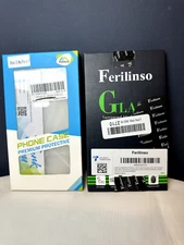 2 Pack iPhone 12 Pro tempered Glass Screen Protector & Clear iPhone Case 12 Pro