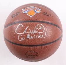 Charlie Ward Signed Knicks Logo NBA Basketball Inscribed 