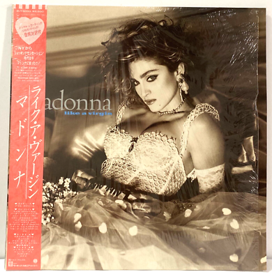 Madonna - Like a Virgin - Vinyl JAPAN - Pink Heart OBI & Ins - P-13033 Madonna - Like a Virgin - Vinyl JAPAN - Pink Heart OBI & Ins - P-13033