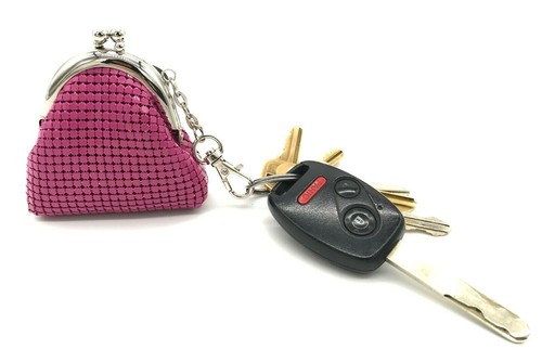 Women's Metal Mesh Mini Coin Purse with Key Chain (USA Stock) NEW - Picture 75 of 140