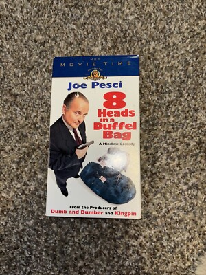 8 Heads in a Duffel Bag VHS Movie Comedy Joe Pesci Kristy Swanson David Spade 