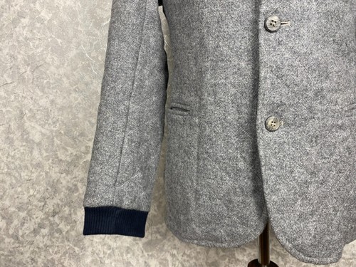 Mens Oliver Spencer Grey Quilted Wool Tweed Bomber Jacket 40, EU 50 - Picture 6 of 10