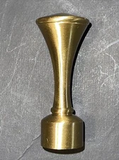 ONE DECO SOLID BRASS LAMP FINIAL TOP 2 1/4” TALL  TAP 1/4-27 LAMP FINIAL KNOB