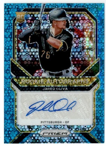 2021 Panini Prizm Rookie Auto Prizms Teal Donut Circles Jared Oliva 09/12