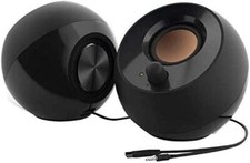 Creative Pebble 2.0 USB-betriebene Desktop-Lautsprecher Sound Verkabelt Schwarz