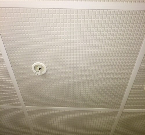 Drop Deckenfliese - EcoTile Barren 2' x 2' weiß abwaschbar Karton mit 18 Fliesen - Bild 1 von 7