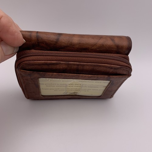 Buxton Women's Brown Leather Attache Clutch Cardex Wallet and Coin Purse - Picture 8 of 14