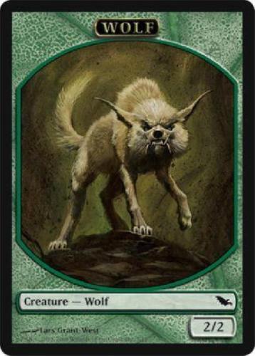 Wolf Token  x6 Shadowmoor MtG NM