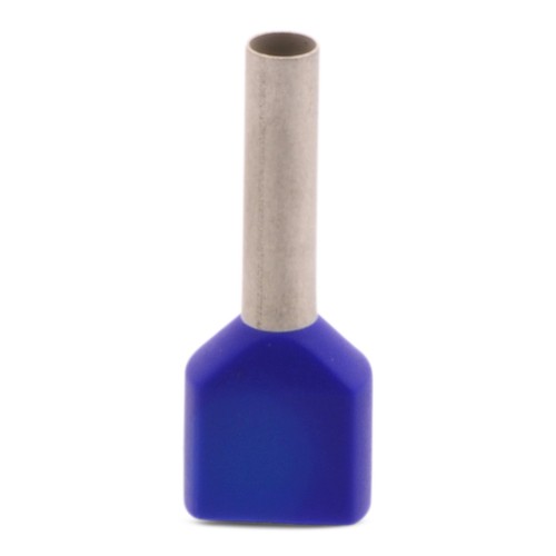 100 Unidad Twin-Aderendhülse Duo Zwilling Dos Cables 2 X 2,5MM ² Largo: 13 MM - Imagen 2 de 4