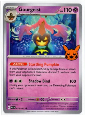 pokemon paradox rift card trick Pokemon Trick-or-Trade 2024 Paradox Rift 078/182 Gourgeist