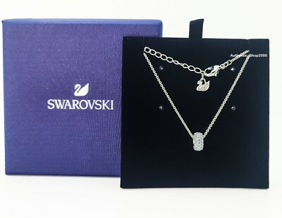 ネックレス・ペンダント SWAROVSKI Silver l Necklace New Authentic SWAROVSKI Rhodium Sparkle Crystal Blue Pendant