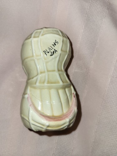 Jimmy Carter Ceramic Peanut Bank purchased in Plains, Ga. Vintage! With Pennies! - Picture 2 of 16