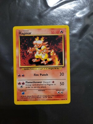 Pokemon TCG Card 1999 unlimited base set Magmar 36/102 | eBay