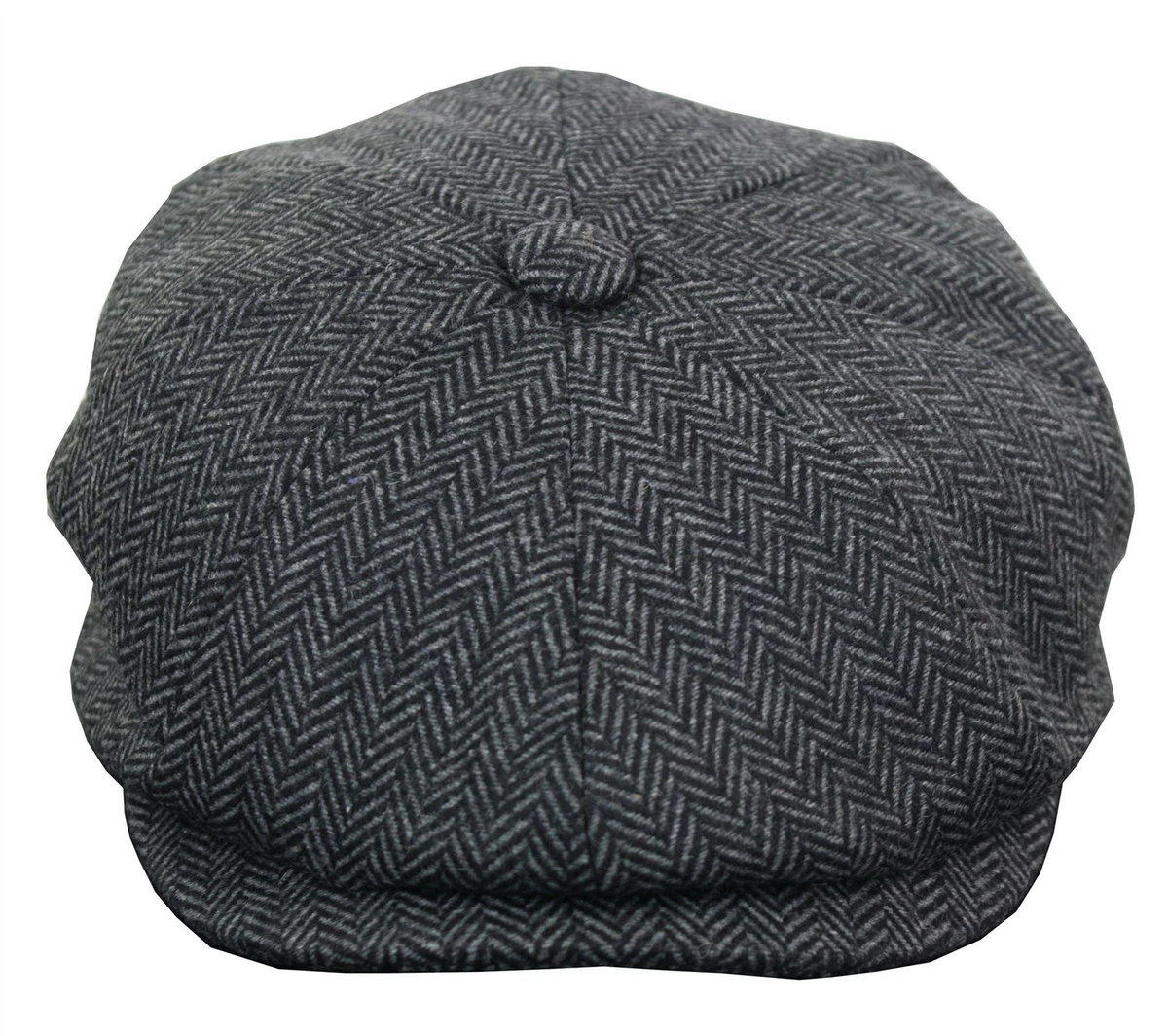 Mens Tweed Newsboy Cap Baker Boy Flat Check Grandad Hat Blinder 8