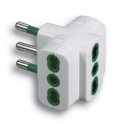 Multi-presa 3 Vie FME 16A Bipasso Bianco - Pack 5pz Salvaspazio
