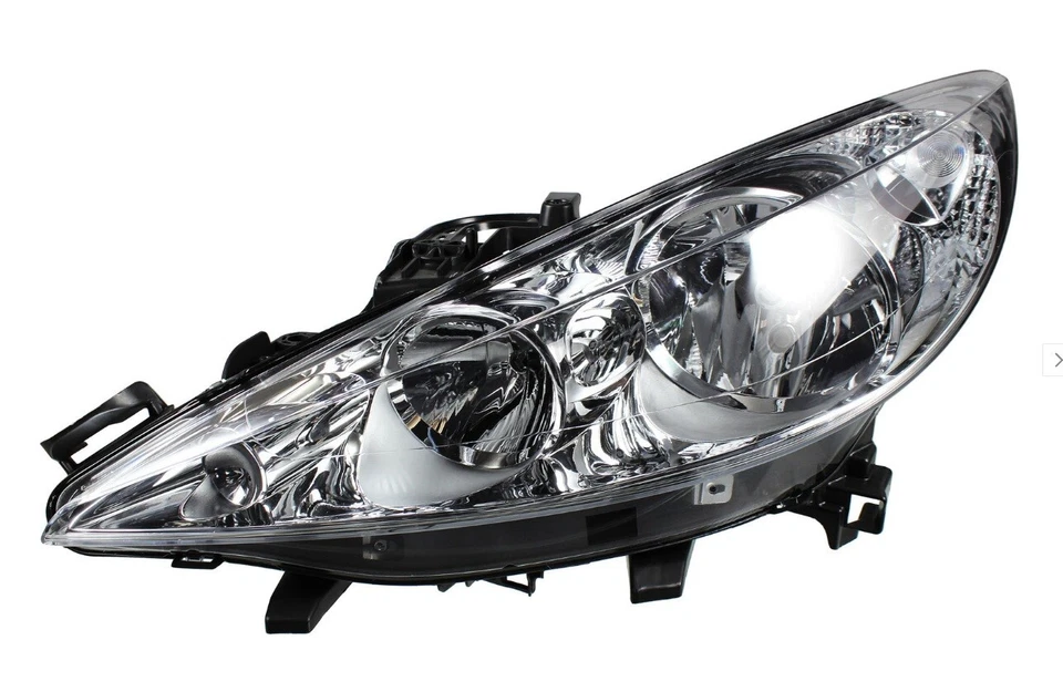 PHARE AVANT GAUCHE + DROITE ÉLECTRIQUE + MOTEUR H1 H7 POUR PEUGEOT 207 2006-2009 - Photo 2/4