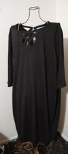 Cathernines Black Dress with Neckline Cut Outs ~ Size 4X ~ NWT
