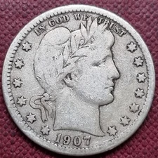 1907 O Barber Quarter 25c Better Grade #80831