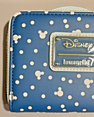 NUEVO Loungefly DISNEY Muñeco de Nieve Mickey Minnie Mouse Globo de Nieve Cremallera Alrededor Cartera - Imagen 9 de 18