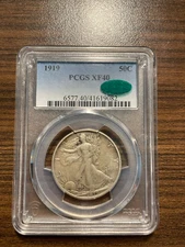 1919-P Walking Liberty Silver Half Dollar 50C PCGS EXTRA FINE XF 40 CAC Walker