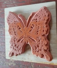 1999 Butterflies Rubber Stamp G055 Made in USA 3" x 3"