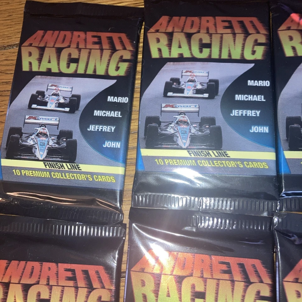1992 Collect-A-Card Andretti Racing Finish Line Cards Packs Lot 6 - Image 2 of 2