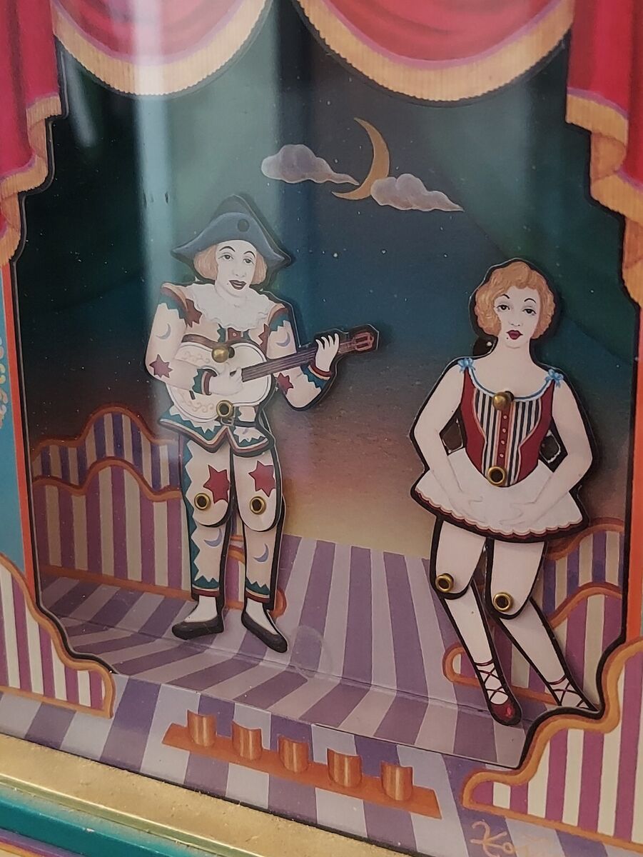 Vintage Koji Murai Music Box Pierrot Pierre Columbine Vintage Koji Murai Music Box Pierrot Pierre Columbine