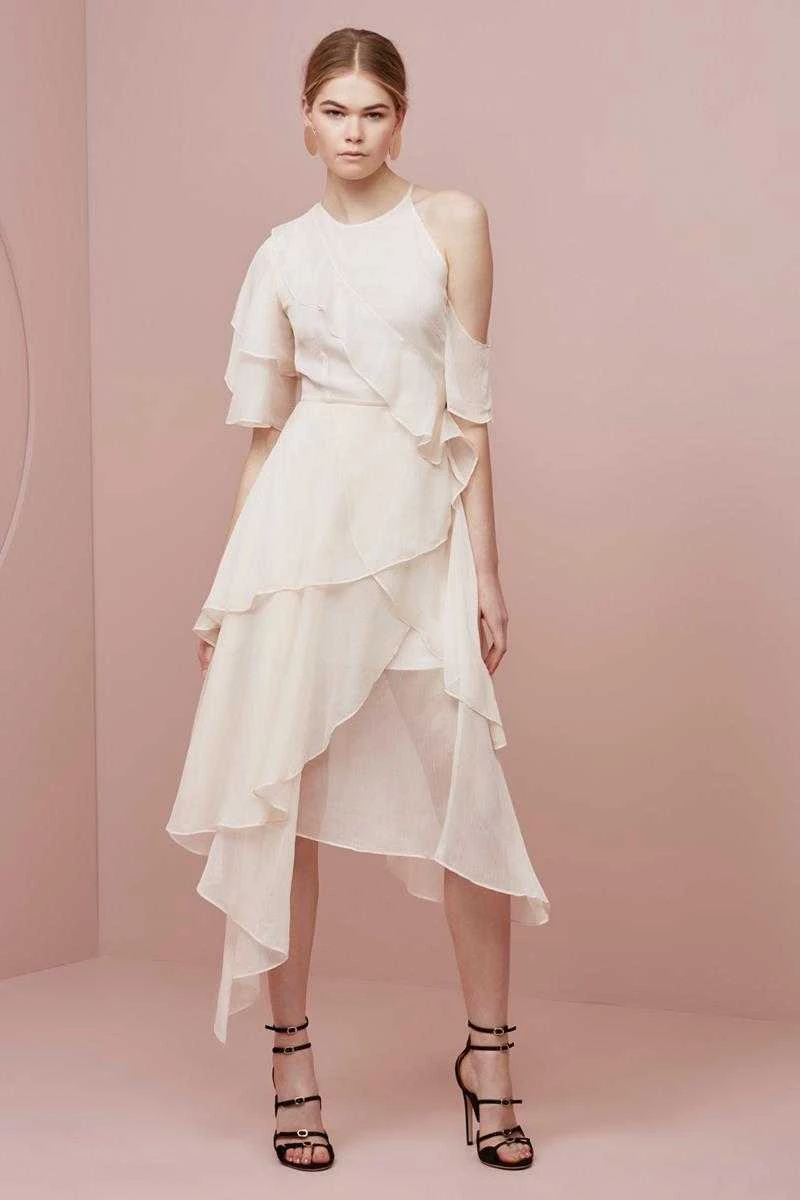knee length dresses for ladies Floral Keepsake Eyelet Midi Dress – Impressions Online Boutique
