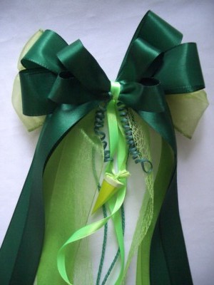 Handgemachte Satin Schleife 60x20cm - Fertigschleife Für Schultüten & Geschenke