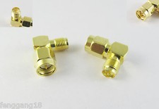 2pcs SMA Male Plug To RP-SMA Female Right Angle 90 Degree RF Connector Adapter