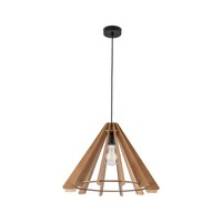HäNgeleuchte HäNgelampe Holz E27 Ø 50 Cm H: Max. 160 Cm Verstellbar Wohnzimmer