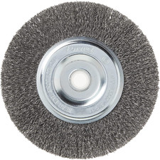 72745 Wire Bench Wheel Brush, Coarse Crimped with 1/2-Inch and 5/8-Inch Arbor, 6