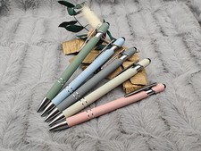 Kugelschreiber personalisiert mit Touchpen pastellfarbe aus Aluminium mit Gravur