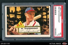 1952 Topps #91 Red Schoendienst Cardinals HOF PSA 5 - EX
