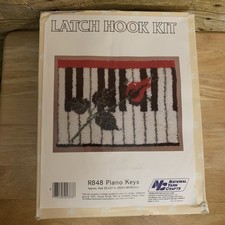Natura Latch Hook Kit R848 Piano Keys 20" x 27" Brand New Inside Bag is Sealed