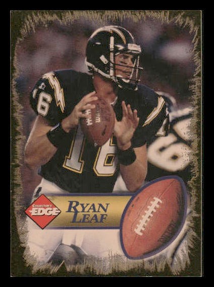 1998 Collector's Edge First Place #NNO Ryan Leaf Ryan Leaf Gold Border Chargers