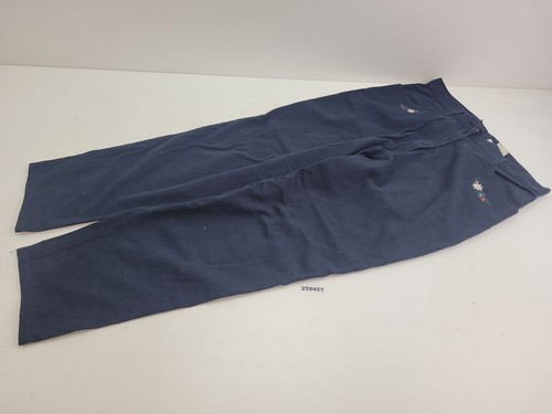 Women's pants costume Oktoberfest Hammerschmidt size 42 100% cotton blue #259451