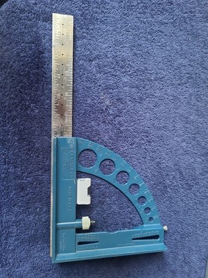 Vintage Stanley USA No 125 Square Combination Protractor Beam Carpenter Tool