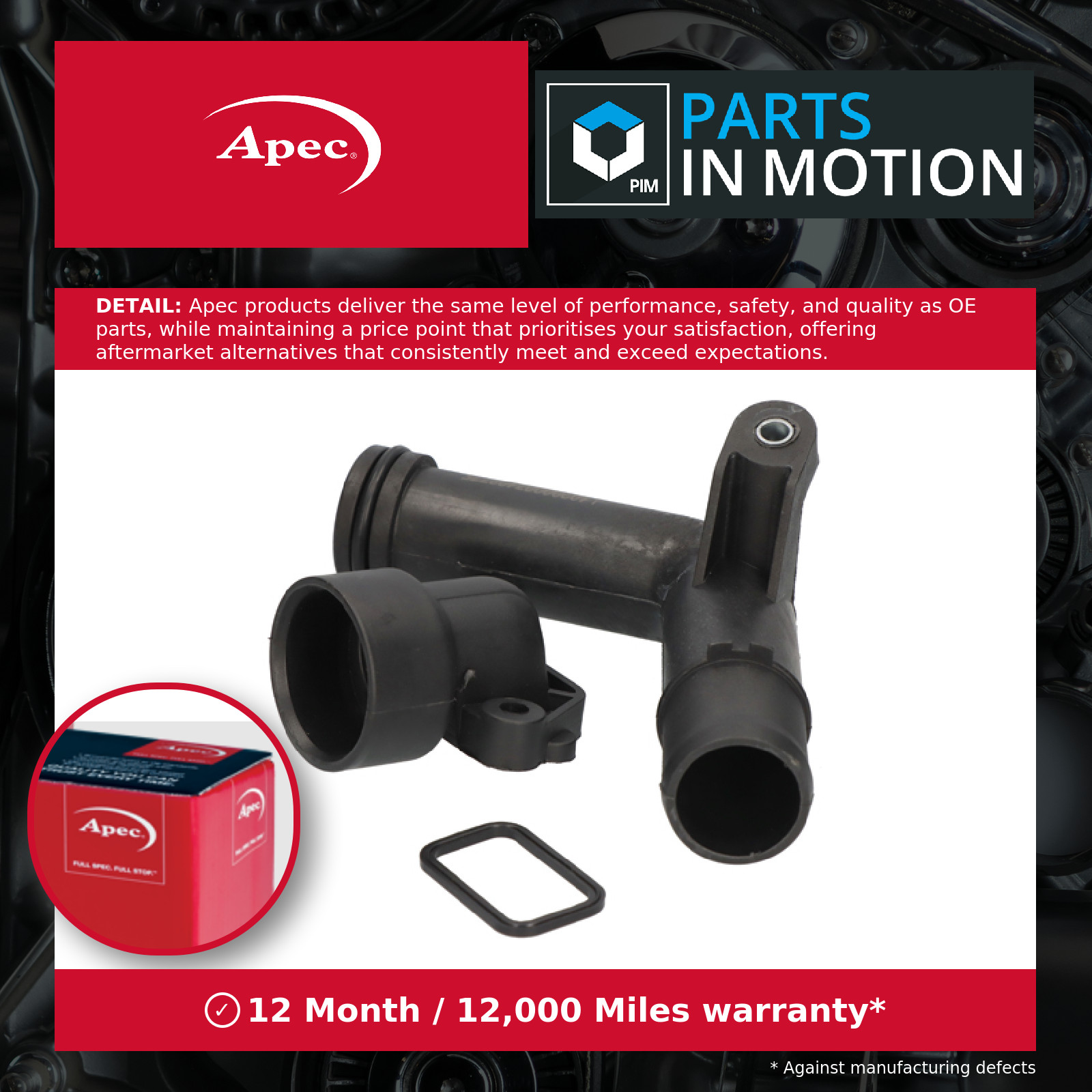 Coolant Flange / Pipe fits RENAULT TWINGO Mk1, Mk2 1.2 96 to 14 Water Apec New - Image 4